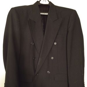 Black Double breasted Suit Jacket